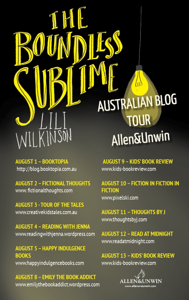 THE BOUNDLESS SUBLIME Blog Tour banner